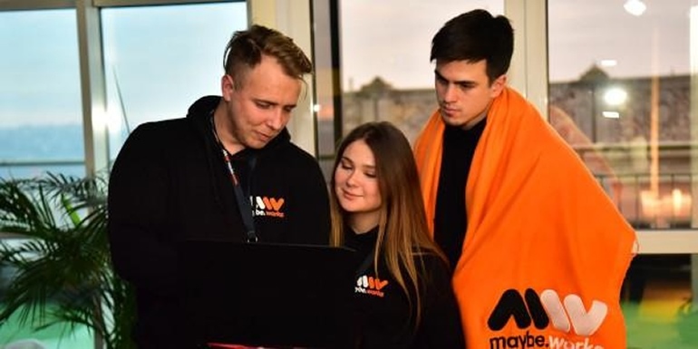 MaybeWorks developers - two boys and girl